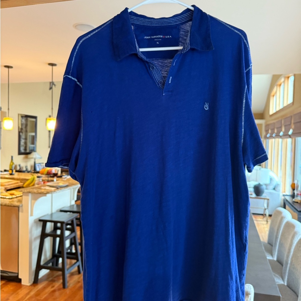 John Varvatos Men's Blue Polo Shirt